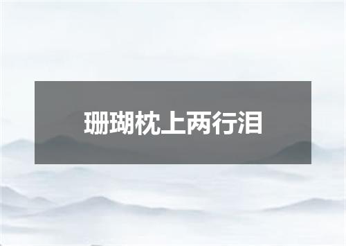 珊瑚枕上两行泪