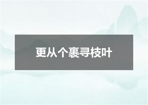 更从个裹寻枝叶