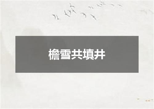 檐雪共填井