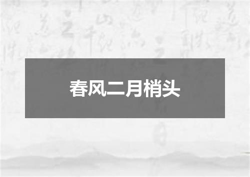 春风二月梢头