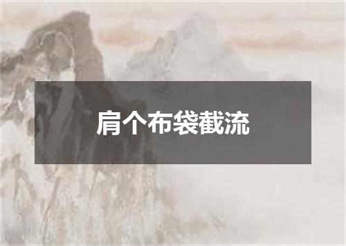 肩个布袋截流