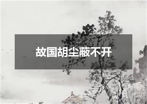 故国胡尘蔽不开