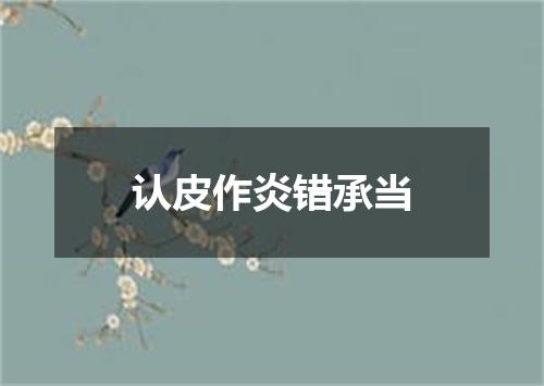 认皮作炎错承当