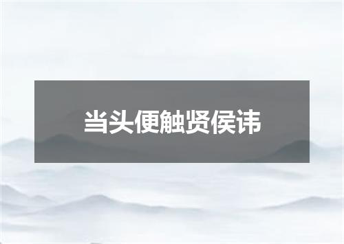 当头便触贤侯讳