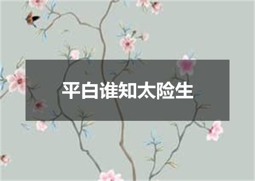 平白谁知太险生