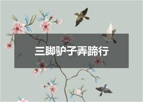 三脚驴子弄蹄行