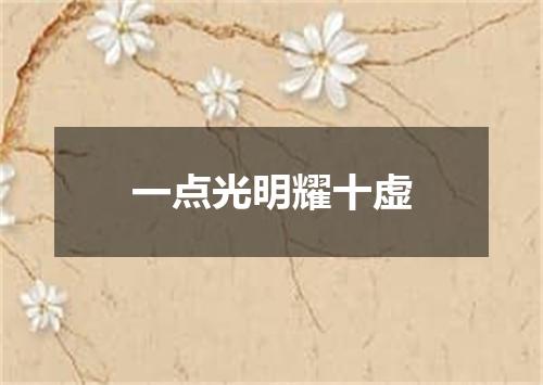 一点光明耀十虚