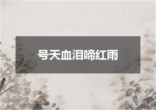 号天血泪啼红雨