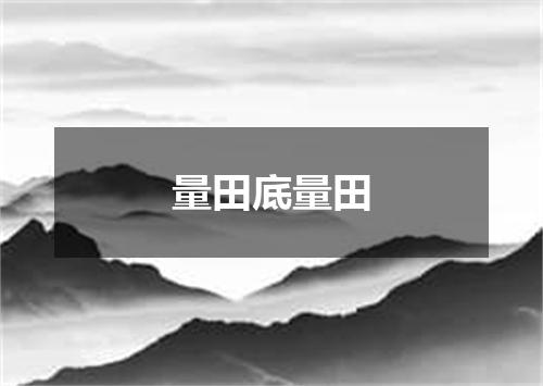 量田底量田