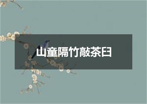 山童隔竹敲茶臼
