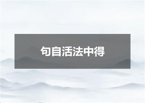 句自活法中得