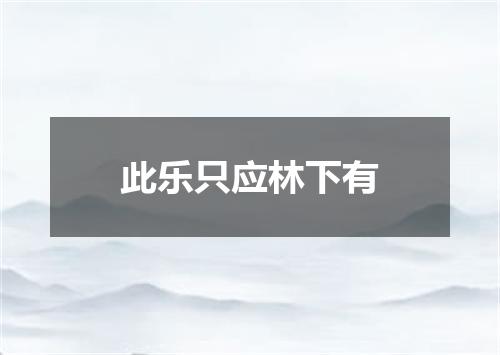 此乐只应林下有