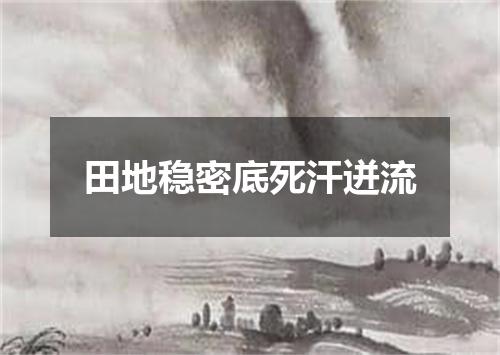 田地稳密底死汗迸流