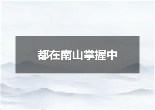 都在南山掌握中