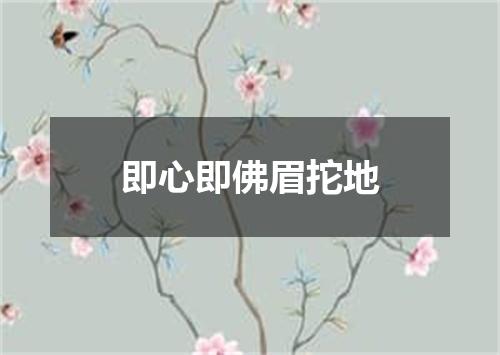 即心即佛眉拕地