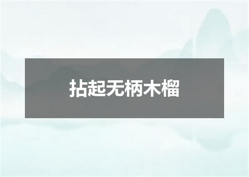 拈起无柄木榴