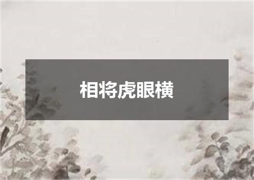 相将虎眼横