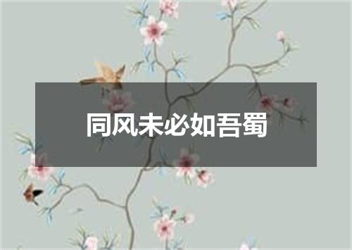 同风未必如吾蜀
