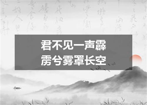君不见一声霹雳兮雾罩长空
