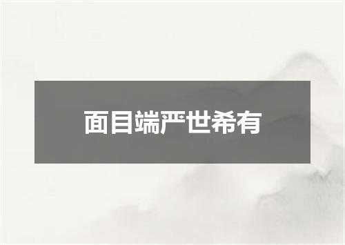 面目端严世希有