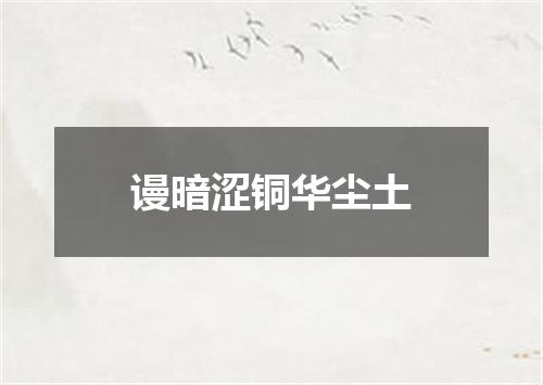 谩暗涩铜华尘土