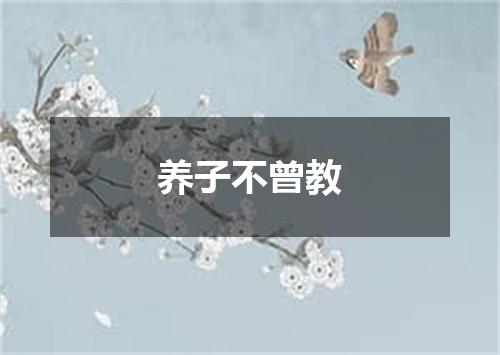 养子不曾教