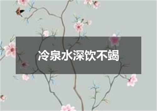 冷泉水深饮不竭