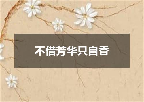 不借芳华只自香