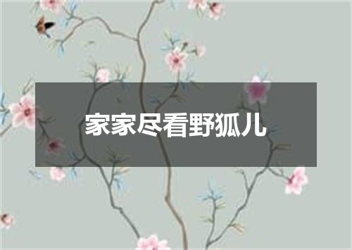家家尽看野狐儿