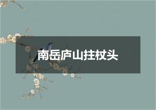 南岳庐山拄杖头