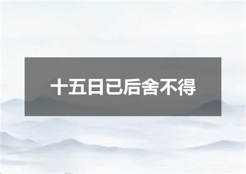 十五日已后舍不得