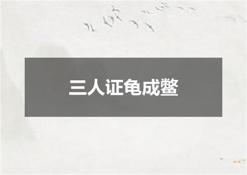 三人证龟成鳖
