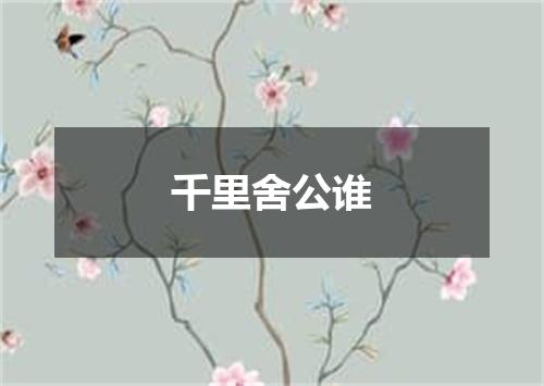 千里舍公谁