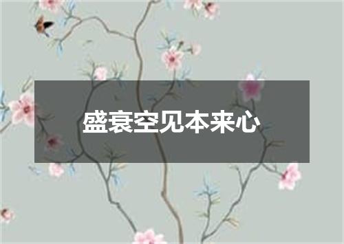 盛衰空见本来心