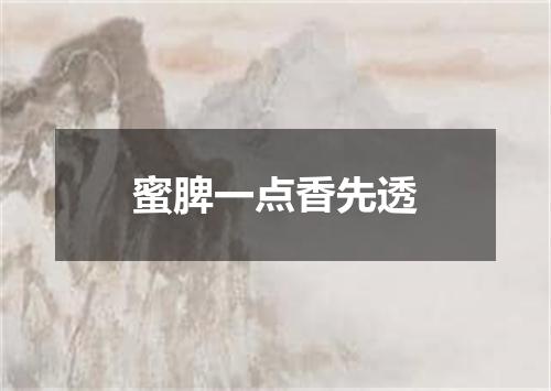 蜜脾一点香先透