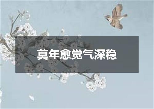 莫年愈觉气深稳