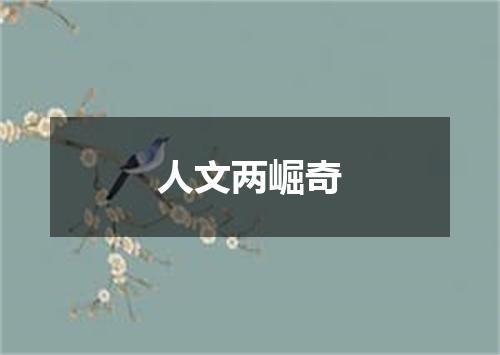 人文两崛奇