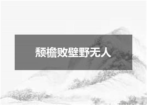 颓檐败壁野无人