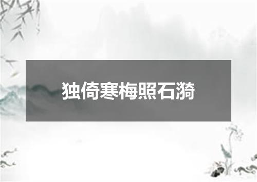 独倚寒梅照石漪