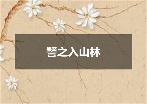 譬之入山林