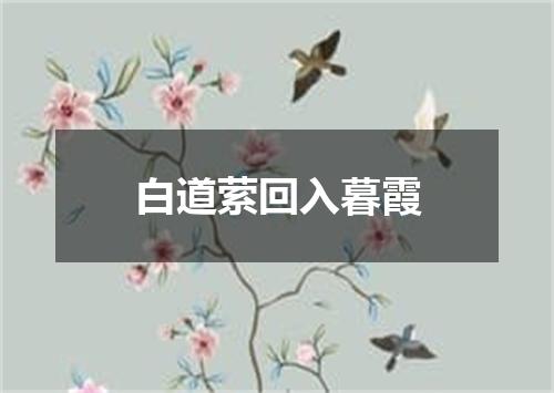 白道萦回入暮霞