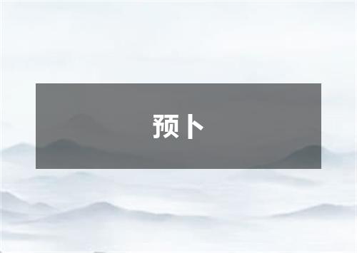 预卜