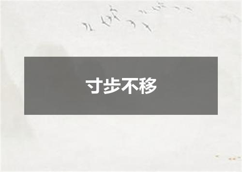 寸步不移