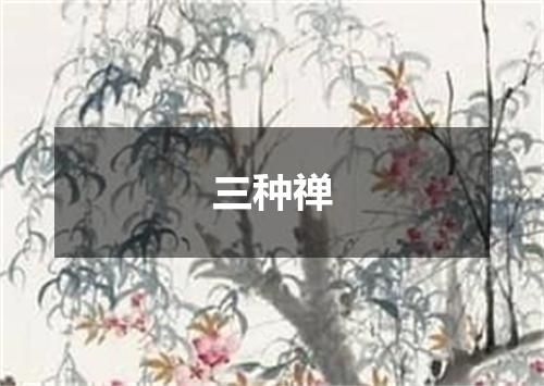 三种禅