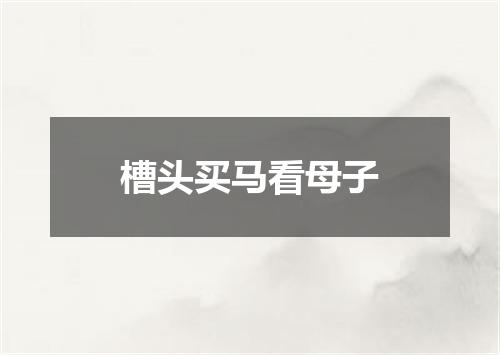 槽头买马看母子