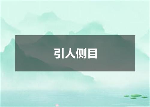 引人侧目