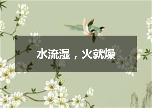 水流湿，火就燥