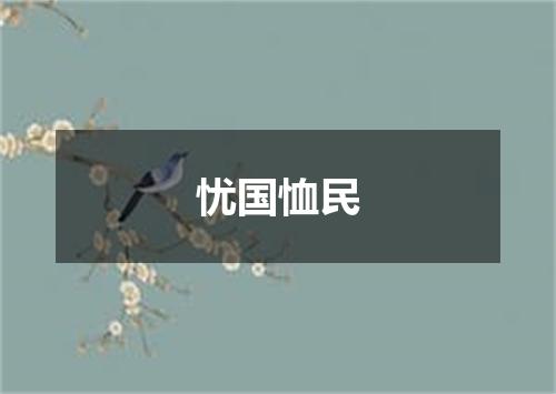忧国恤民