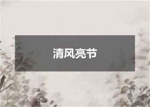 清风亮节
