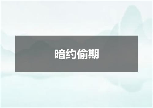 暗约偷期